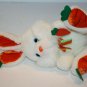 Dan Dee Easter Bunny Rabbit Carrot Hand Feet Ears 9" Plush Soft Toy Stuffed Bow