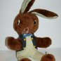 Well Made Toy Easter Bunny Rabbit 16" Happiness Aid Cloth Plush Fabric Haiti Vtg