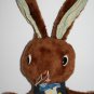 Well Made Toy Easter Bunny Rabbit 16" Happiness Aid Cloth Plush Fabric Haiti Vtg
