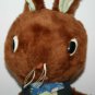 Well Made Toy Easter Bunny Rabbit 16" Happiness Aid Cloth Plush Fabric Haiti Vtg