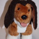 Heartline Dog 9" Stands Stuffed Plush Soft Toy Brown White Tongue Out Vtg 1987 Heartline Dog 9" Stands Stuffed Plush Soft Toy Brown White Tongue Out Vtg 1987