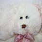 Fiesta Cream Ivory Plush Easter Bunny Rabbit 12" Pink Flower Bow Soft Toy E90661