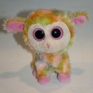 Ty Beanie Boos Blossom Easter Lamb 6" Tie Dye Pink Eyes Plush Stuffed Sheep Toy