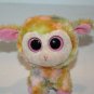 Ty Beanie Boos Blossom Easter Lamb 6" Tie Dye Pink Eyes Plush Stuffed Sheep Toy