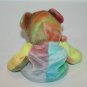 TY Beanie Babies Teddy Bear Peace Plush Stuffed Tie Dye Colors Blue Soft Toy