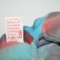 TY Beanie Babies Teddy Bear Peace Plush Stuffed Tie Dye Colors Blue Soft Toy