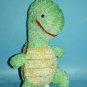 A Mart Green Plush Turtle Thin 10" Stuffed Animal Sewn Eyes Soft Toy Amart 2009