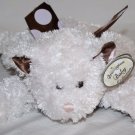 Bearington Baby Teddy Bear Rattle Pink Polka Dot Plush Brown Satin Bow Soft Toy