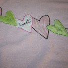 Messages From The Heart Baby Girls Blanket Pink Green Sherpa Plush Work of Love Messages From The Heart Baby Girls Blanket Pink Green Sherpa Plush Work of Love