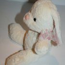 Nova World Easter Bunny Rabbit 9" Cream Plush Stuffed Pink Ears Dot Bow Soft Toy Nova World Easter Bunny Rabbit 9" Cream Plush Stuffed Pink Ears Dot Bow Soft Toy