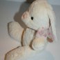 Nova World Easter Bunny Rabbit 9" Cream Plush Stuffed Pink Ears Dot Bow Soft Toy