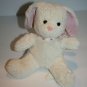 Nova World Easter Bunny Rabbit 9" Cream Plush Stuffed Pink Ears Dot Bow Soft Toy