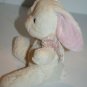 Nova World Easter Bunny Rabbit 9" Cream Plush Stuffed Pink Ears Dot Bow Soft Toy
