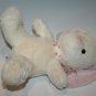 Nova World Easter Bunny Rabbit 9" Cream Plush Stuffed Pink Ears Dot Bow Soft Toy