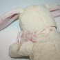 Nova World Easter Bunny Rabbit 9" Cream Plush Stuffed Pink Ears Dot Bow Soft Toy