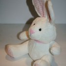 Target White Plush Easter Bunny Rabbit 7" Pink Gingham Ears Stuffed Soft 48631 Target White Plush Easter Bunny Rabbit 7" Pink Gingham Ears Stuffed Soft 48631