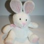 Target White Plush Easter Bunny Rabbit 7" Pink Gingham Ears Stuffed Soft 48631