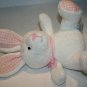 Target White Plush Easter Bunny Rabbit 7" Pink Gingham Ears Stuffed Soft 48631