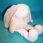 Best Ever Easter Bunny Rabbit 18" Soft Toy Pink Peach Cream Plaid Plush Quilted