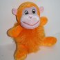 Furry Body Orange Thin Velour Plush Monkey 8" Soft Toy Stuffed Animal Sewn Eyes