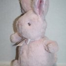 Little Me Baby Easter Bunny Rabbit 8" Soft Toy Pink Plush Star Satin Ear Lovey