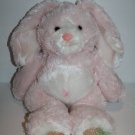 Dan Dee Easter Bunny Rabbit 13" Lop Ears Carrot Ribbon Feet Pink Plush Stuffed