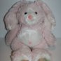 Dan Dee Easter Bunny Rabbit 13" Lop Ears Carrot Ribbon Feet Pink Plush Stuffed