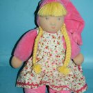 Kathe Kruse Waldorf Baby Doll 14" Schatzi Soft Toy Pink Sweetheart Floral Dress