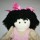 Handmade Ragdoll Doll 22" Dress Apron Plush Stuffed Black Yarn Hair Soft Toy Handmade Ragdoll Doll 22" Dress Apron Plush Stuffed Black Yarn Hair Soft Toy