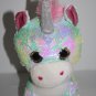 Inter American White Plush Blue 2 Way Sequins Unicorn 14" Stuffed Soft Toy 2019