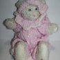 Boutique Enterprises Teddy Bear Soft Pink Chenille White Plush 14" Bow Stuffed