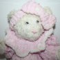 Boutique Enterprises Teddy Bear Soft Pink Chenille White Plush 14" Bow Stuffed