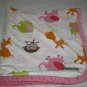 Blankets & Beyond Monkey Pink Baby Girls Blanket Elephant Giraffe Soft Security