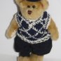 Ty Attic Treasures Mulligan Bear 9" Plush Golf Sweater Hat Soft Toy Stuffed 2000