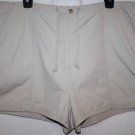 New York & Co Misses XL 16 Shorts Tan Khakis Drawstring Tie Front Zipper Pocket New York & Co Misses XL 16 Shorts Tan Khakis Drawstring Tie Front Zipper Pocket