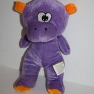 A & A Global Purple Hippo 10" Orange Ears Feet Stuffed Animal Cross Eye Soft Toy A & A Global Purple Hippo 10" Orange Ears Feet Stuffed Animal Cross Eye Soft Toy