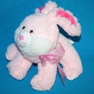 Inter American Products Easter Bunny Rabbit Pink Plush 10" Bow Stuffed Soft Toy