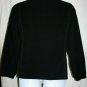 FUDA Misses MEDIUM Soft Black Fleece Jacket Full Zip Adjustable Waist No Hoodie