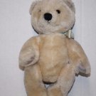 Dakin Jointed Plaid Feet Ear Teddy Bear 9" Soft Toy Beige Plush Stuffed Vtg 1985