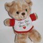 Russ Berrie This Bear Loves You T Shirt Plush Teddy Small 8" Vtg 1707 Soft Toy