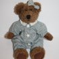 Boyds Bear JB Bean 10" Blue Romper Bow Rosette Plush Soft Toy Stuffed 1985 1999