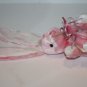 Dan Dee Easter Bunny Rabbit Stuffed Toy Pink Plush 5" Fold Over Floppy Long Ears