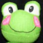 Dan Dee Green Knit Plush Frog 9" Heart Mouth Stuffed Soft Toy Valentines 2011