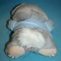 Fairview Easter Bunny Rabbit 10" Gray Plush Blue Shirt Stuffed Soft Toy Vtg 1988