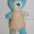Maison Chic Teddy Bear Baby Rattle Lovey 8" Blue Corduroy Gingham Plush Soft Toy Maison Chic Teddy Bear Baby Rattle Lovey 8" Blue Corduroy Gingham Plush Soft Toy
