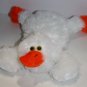 Six Flags White Plush Platypus Duck 12" Lying Soft Toy Stuffed Goose Orange Feet