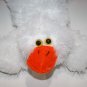 Six Flags White Plush Platypus Duck 12" Lying Soft Toy Stuffed Goose Orange Feet