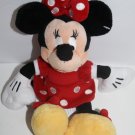 Disney Store Minnie Mouse 9" Small Bean Bag Stuffed Red Polka Dot Plush Soft Toy