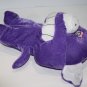 A Mart Purple Thin Plush Pig 13" Stuffed Piglet Big Head Smile Sewn Eye Soft Toy