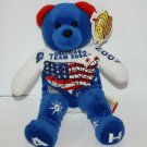 Team Ring Beans Plush Teddy Americas Team 8" 2002 Winter Olympics A H Feet New Team Ring Beans Plush Teddy Americas Team 8" 2002 Winter Olympics A H Feet New